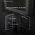 Elegant Lighting Riven 2 Strip Light LED Mirror W36 H36 3000 6000K Dim in White Finish Model: MRE83636