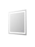 Elegant Lighting Riven 2 Strip Light LED Mirror W36 H36 3000 6000K Dim in White Finish Model: MRE83636