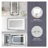 Elegant Lighting Riven 2 Strip Light LED Mirror W36 H40 3000 6000K Dim in White Finish Model: MRE83640