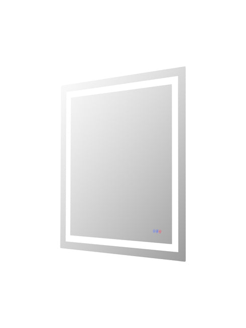 Elegant Lighting Riven 2 Strip Light LED Mirror W36 H40 3000 6000K Dim in White Finish Model: MRE83640