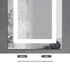 Elegant Lighting Riven 2 Strip Light LED Mirror W36 H48 3000 6000K Dim in White Finish Model: MRE83648