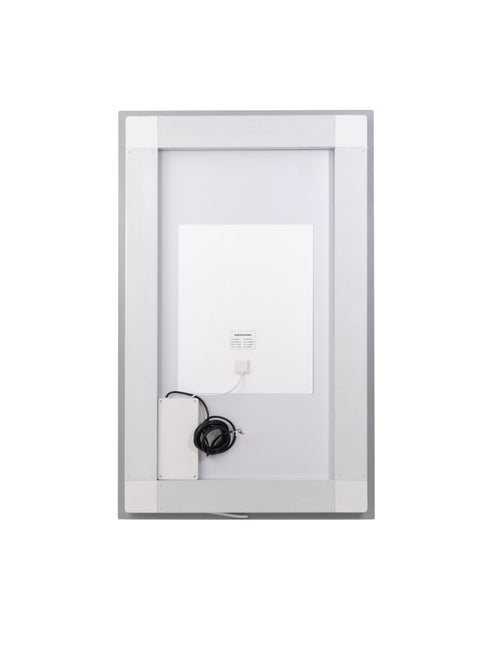 Elegant Lighting Riven 2 Strip Light LED Mirror W36 H60 3000 6000K Dim in White Finish Model: MRE83660