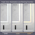 Elegant Lighting Riven 2 Strip Light LED Mirror W42 H60 3000 6000K Dim in White Finish Model: MRE84260