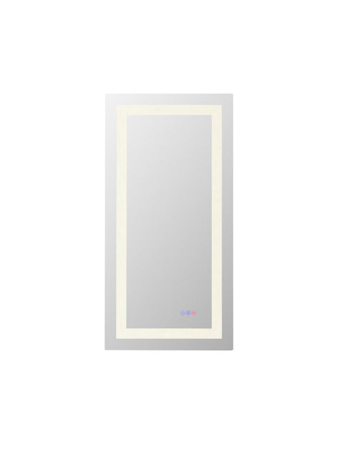 Elegant Lighting Riven 2 Strip Light LED Mirror W42 H60 3000 6000K Dim in White Finish Model: MRE84260