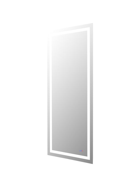 Elegant Lighting Riven 2 Strip Light LED Mirror W42 H72 3000 6000K Dim in White Finish Model: MRE84272