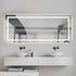 Elegant Lighting Riven 2 Strip Light LED Mirror W42 H72 3000 6000K Dim in White Finish Model: MRE84272