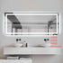 Elegant Lighting Riven 2 Strip Light LED Mirror W42 H72 3000 6000K Dim in White Finish Model: MRE84272