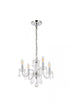 Elegant Lighting Rococo 4 light in Chrome Pendant Clear Royal Cut Crystal Model: V7804D15C/RC