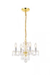 Elegant Lighting Rococo 4 light in Chrome Pendant Clear Royal Cut Crystal Model: V7804D15C/RC