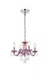 Elegant Lighting Rococo 4 light in Chrome Pendant Clear Royal Cut Crystal Model: V7804D15C/RC