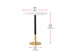 Elegant Lighting Ronan Pub Table D31.5 Inch x H39.5 Inch White in White and Gold Finish Model: AF110232WH