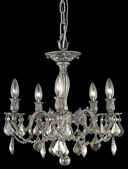 Elegant Lighting Rosalia 5 light in Dark Bronze Flush Mount Clear Royal Cut Crystal Model: 9205F18DB/RC