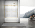 Elegant Lighting Ross Frameless Tub Door 60x60 in Brushed Gold Model: TD222-6060BGD