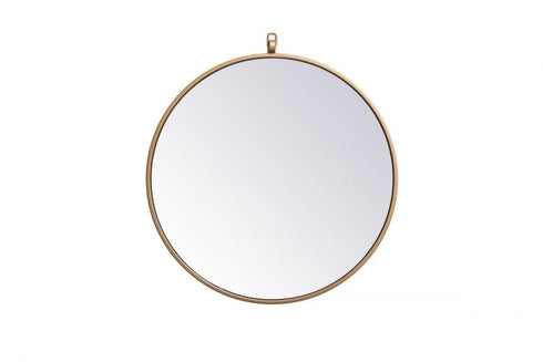 Elegant Lighting Rowan Metal Frame Round Mirror With Decorative Hook Model: MR4721BK