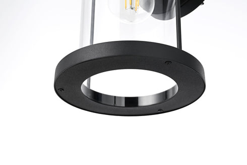 Elegant Lighting Roy 1 Light Wall Sconce W7.3 Inch E8.2 Inch H12.4 Inch in Black Model: OD402W12BK