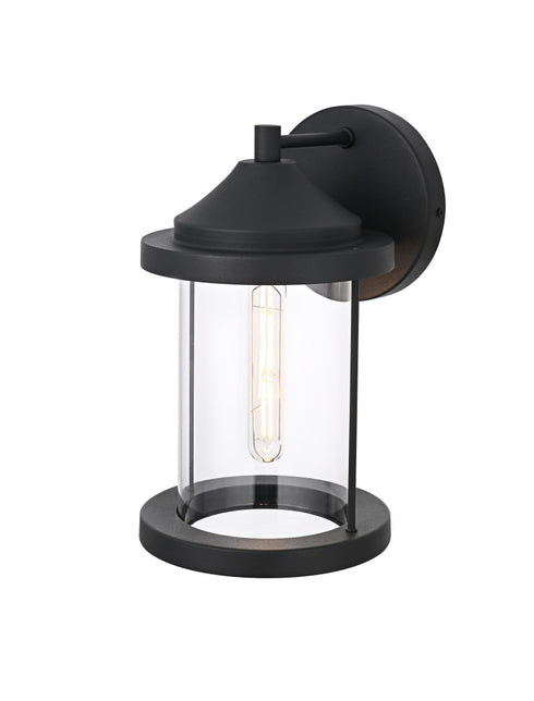 Elegant Lighting Roy 1 Light Wall Sconce W7.3 Inch E8.2 Inch H12.4 Inch in Black Model: OD402W12BK