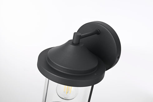 Elegant Lighting Roy 1 Light Wall Sconce W7.3 Inch E8.2 Inch H12.4 Inch in Black Model: OD402W12BK