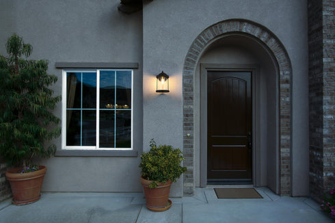 Elegant Lighting Roy 1 Light Wall Sconce W7.3 Inch E8.2 Inch H12.4 Inch in Black Model: OD402W12BK