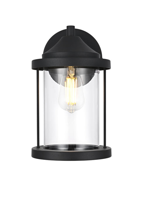 Elegant Lighting Roy 1 Light Wall Sconce W7.3 Inch E8.2 Inch H12.4 Inch in Black Model: OD402W12BK