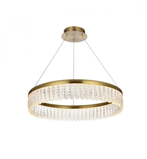 Elegant Lighting Rune 24 Inch Adjustable LED Chandelier in Chrome Model: 2060D24C
