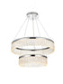 Elegant Lighting Rune 24 Inch Adjustable LED Chandelier in Chrome Model: 2060G24C