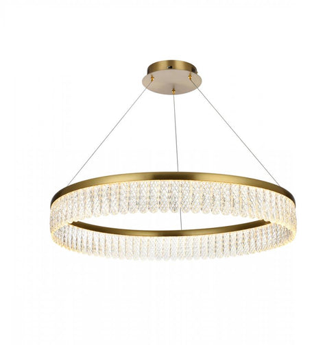 Elegant Lighting Rune 32 Inch Adjustable LED Chandelier in Chrome Model: 2060D32C