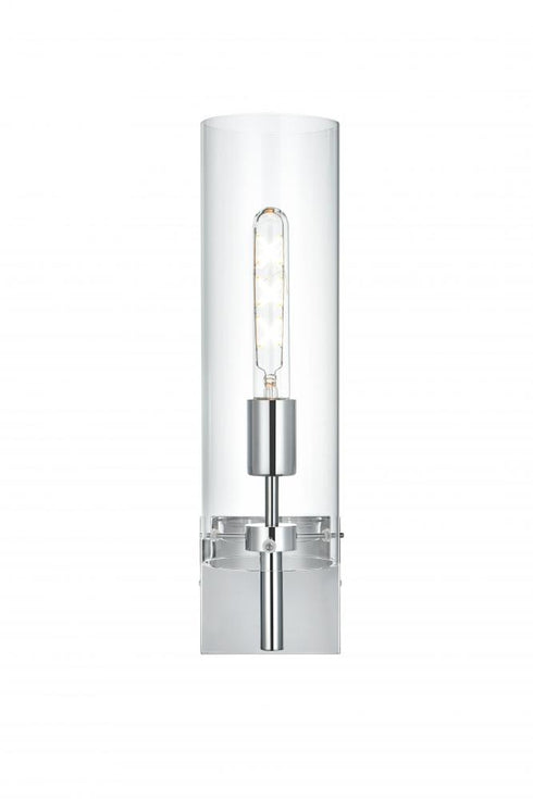 Elegant Lighting Savant 4.5 inch Wall Sconce Clear Shade in Chrome in Chrome and Clear Finish Model: LD2362C