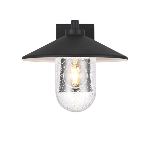Elegant Lighting Scott 1 Light Wall Sconce W10.2 Inch E11.8 Inch H9.8 Inch in Black Model: OD416W10BK