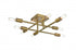 Elegant Lighting Script 19 inch Flush Mount in Satin Gold Model: LD2351SG