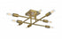 Elegant Lighting Script 19 inch Flush Mount in Satin Gold Model: LD2351SG