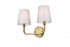 Elegant Lighting Senna 16 inch Wall Sconce in Satin Gold in Satin Gold and White Finish Model: LD7322W16SG