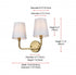 Elegant Lighting Senna 16 inch Wall Sconce in Satin Gold in Satin Gold and White Finish Model: LD7322W16SG