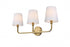 Elegant Lighting Senna 26 inch Wall Sconce in Satin Gold in Satin Gold and White Finish Model: LD7322W26SG