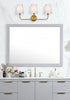 Elegant Lighting Senna 26 inch Wall Sconce in Satin Gold in Satin Gold and White Finish Model: LD7322W26SG