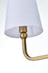 Elegant Lighting Senna 26 inch Wall Sconce in Satin Gold in Satin Gold and White Finish Model: LD7322W26SG