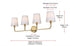 Elegant Lighting Senna 35.5 inch Wall Sconce in Satin Gold in Satin Gold and White Finish Model: LD7322W36SG