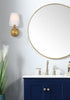 Elegant Lighting Senna 6 inch Wall Sconce in Satin Gold in Satin Gold and White Finish Model: LD7322W6SG