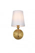 Elegant Lighting Senna 6 inch Wall Sconce in Satin Gold in Satin Gold and White Finish Model: LD7322W6SG