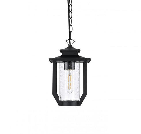 Elegant Lighting Sepviva 7 inch Outdoor Pendant in Black Model: OD323H13BK