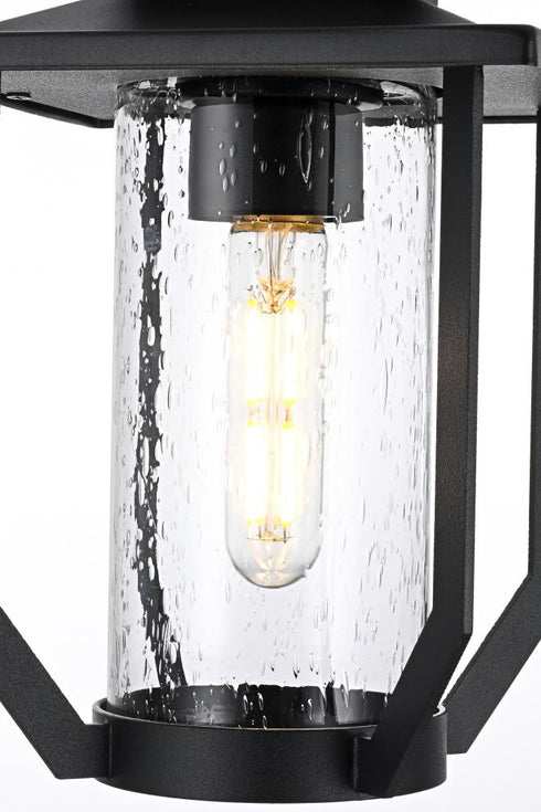 Elegant Lighting Sepviva 7 inch Outdoor Pendant in Black Model: OD323H13BK