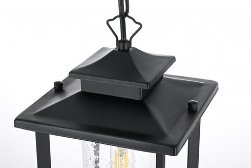 Elegant Lighting Sepviva 7 inch Outdoor Pendant in Black Model: OD323H13BK
