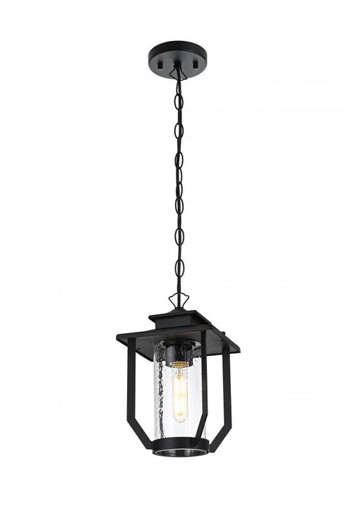 Elegant Lighting Sepviva 7 inch Outdoor Pendant in Black Model: OD323H13BK
