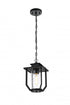 Elegant Lighting Sepviva 7 inch Outdoor Pendant in Black Model: OD323H13BK