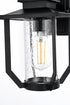 Elegant Lighting Sepviva 7 inch Outdoor Pendant in Black Model: OD323W13BK