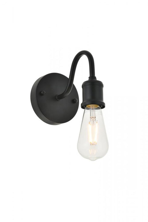 Elegant Lighting Serif 1 light black Wall Sconce Model: LD4028W5BK