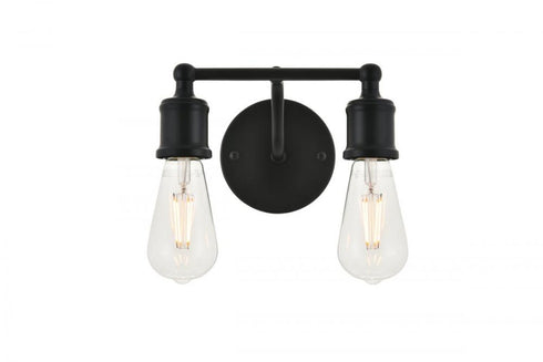 Elegant Lighting Serif 2 light black Wall Sconce Model: LD4028W9BK