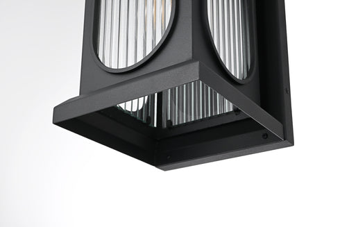 Elegant Lighting Sevyn 1 Light Wall Sconce W7.5 Inch E8.5 Inch H13.5 Inch in Black Model: OD417W14BK