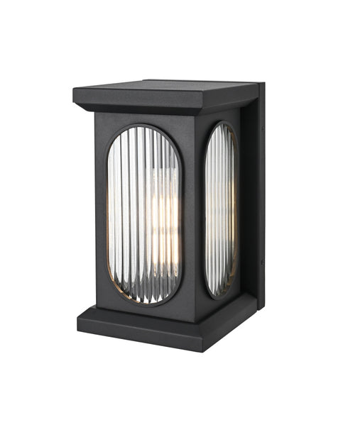Elegant Lighting Sevyn 1 Light Wall Sconce W7.5 Inch E8.5 Inch H13.5 Inch in Black Model: OD417W14BK