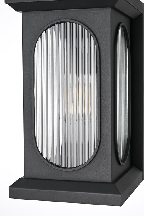 Elegant Lighting Sevyn 1 Light Wall Sconce W9.4 Inch E10.8 Inch H16.7 Inch in Black Model: OD417W17BK