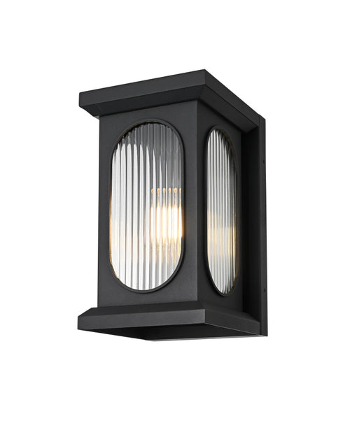Elegant Lighting Sevyn 1 Light Wall Sconce W9.4 Inch E10.8 Inch H16.7 Inch in Black Model: OD417W17BK